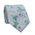 Blue Freesia Necktie. Blue background with small pink and blue flowers with green leaves.