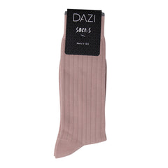 Mauve Ribbed Dress Socks