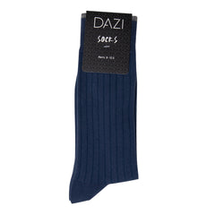 Navy Ribbed Dress Socks