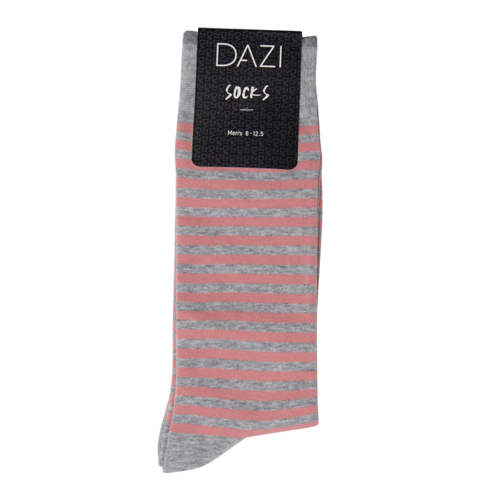 DAZI Dress Socks - Quicksand Roses Stripes Dress Socks