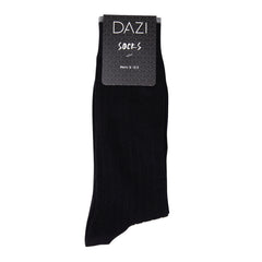 Shadow Black Ribbed Dress Socks