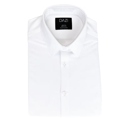 DAZI White Dress Shirts - Soft, Stretchy, Wrinkle-Resistant