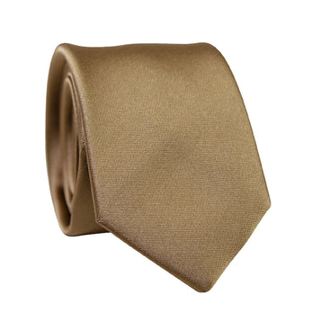 Solid Gold Satin Tie.