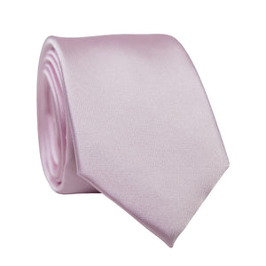 Solid Light Pink Satin Tie.