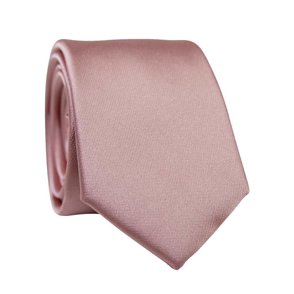 Solid Mauve Satin Tie.