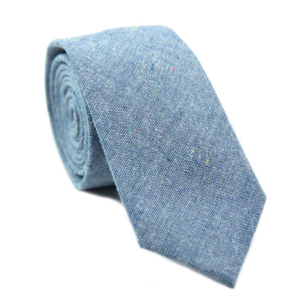 DAZI - Crew - Blue Solid Skinny Tie