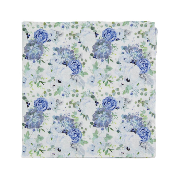 DAZI - Arctic Ice - Floral Pocket Square