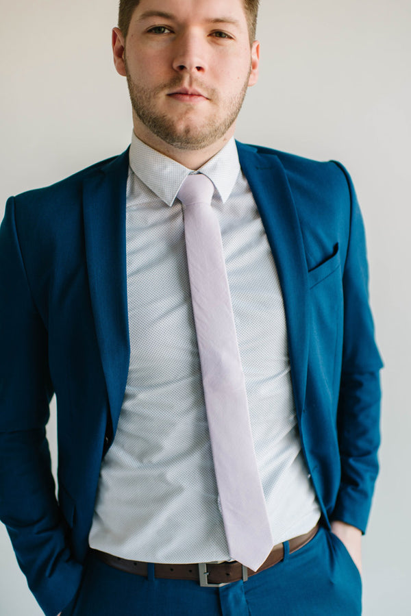 lavender shirt purple tie