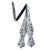 Silhouette Self Tie Bow Tie. White background with gray, black and light tan flowers and leaves.