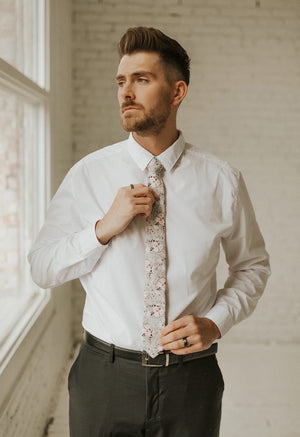 DAZI Men's Solid Skinny Tie